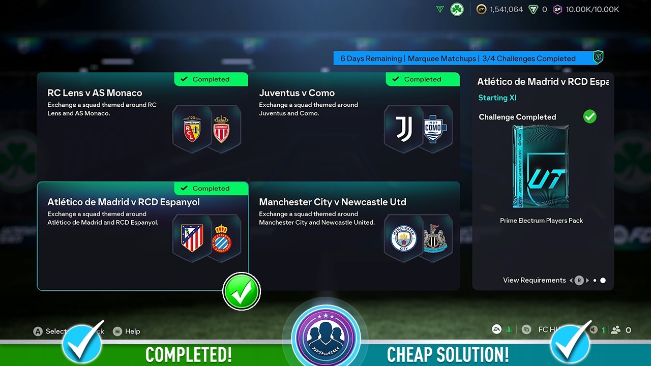 Матчи FC 26 Marquee - Атлетико Мадрид v RCD Espanyol SBC - дешевое решение и советы