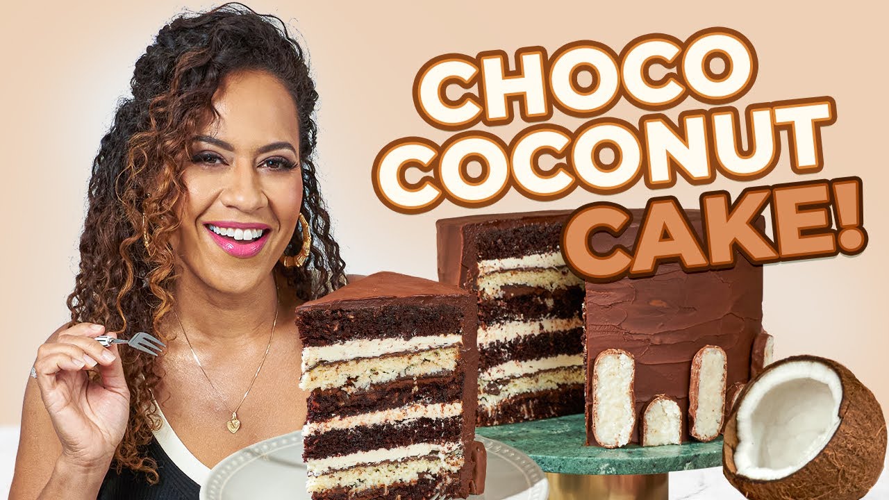 This CHOCO COCONUT CAKE is so EASY to make! Perfect Summer Baking! | How To Cake It - Yolanda Gampp