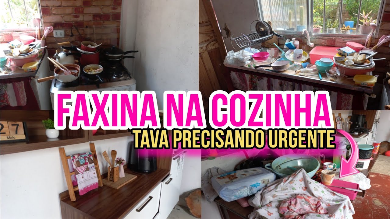 FAXINA COMPLETA E PESADA NA COZINHA-TAVA UMA BAGUNÇA