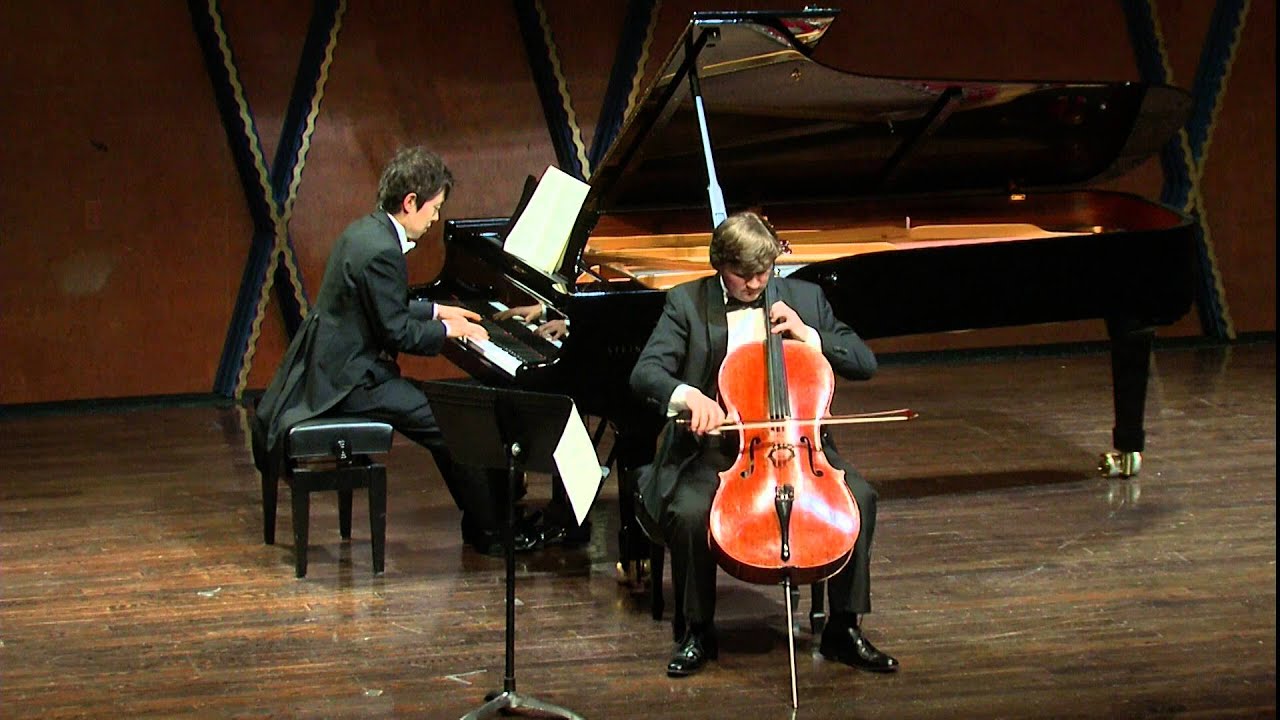 Brahms: Sonata for Cello & Piano in E minor, op.38 - 2nd mov. Ignacy Gaydamovich & Wataru Anzai