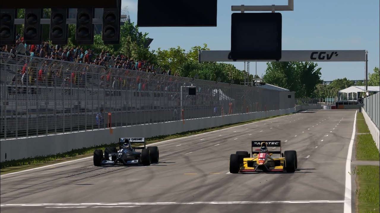 グランツーリスモ7 F-3000 B 2台でレース(主はエンジン換装してます。10秒のハンデ付き) ジル・ビルヌーブサーキット