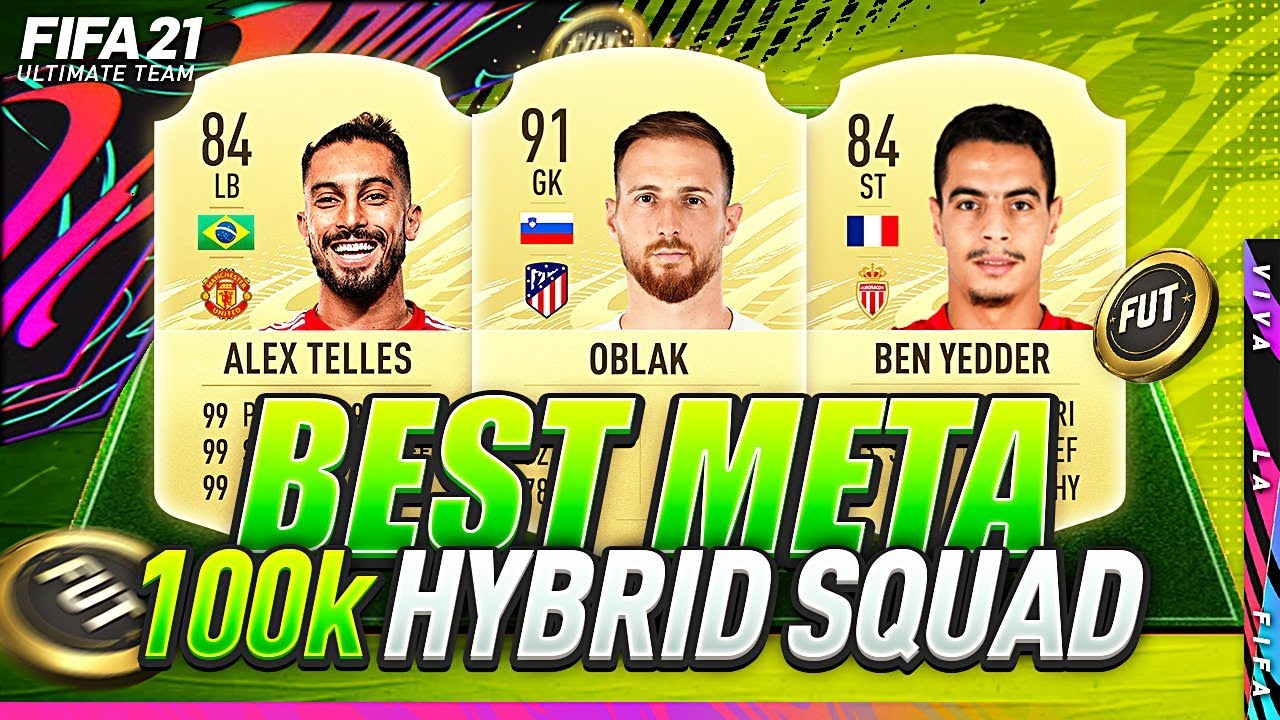 FIFA 21 | MOST OVERPOWERED BEST POSSIBLE 100K HYBRID META!✅ | 100K META TEAM | FUT 21 SQUAD BUILDER