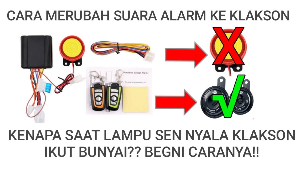 CARA MERUBAH SUARA ALARM KE KLAKSON