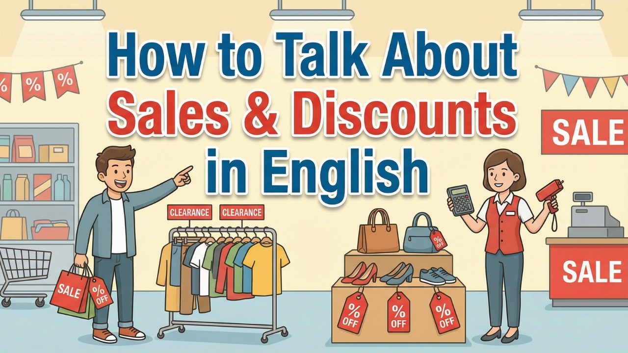 English Conversation Practice for Listening & Speaking | Talking About Sales & Discounts in English