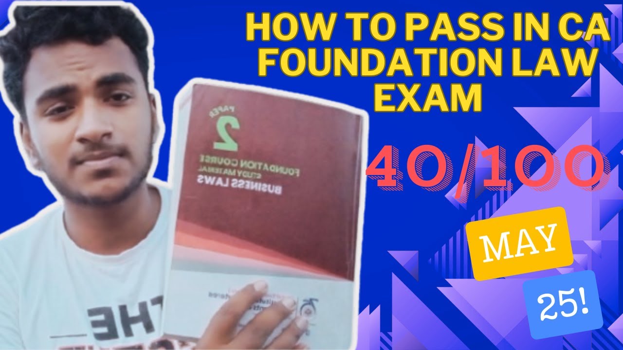 how to pass in ca foundation law | May 25 | Tamil