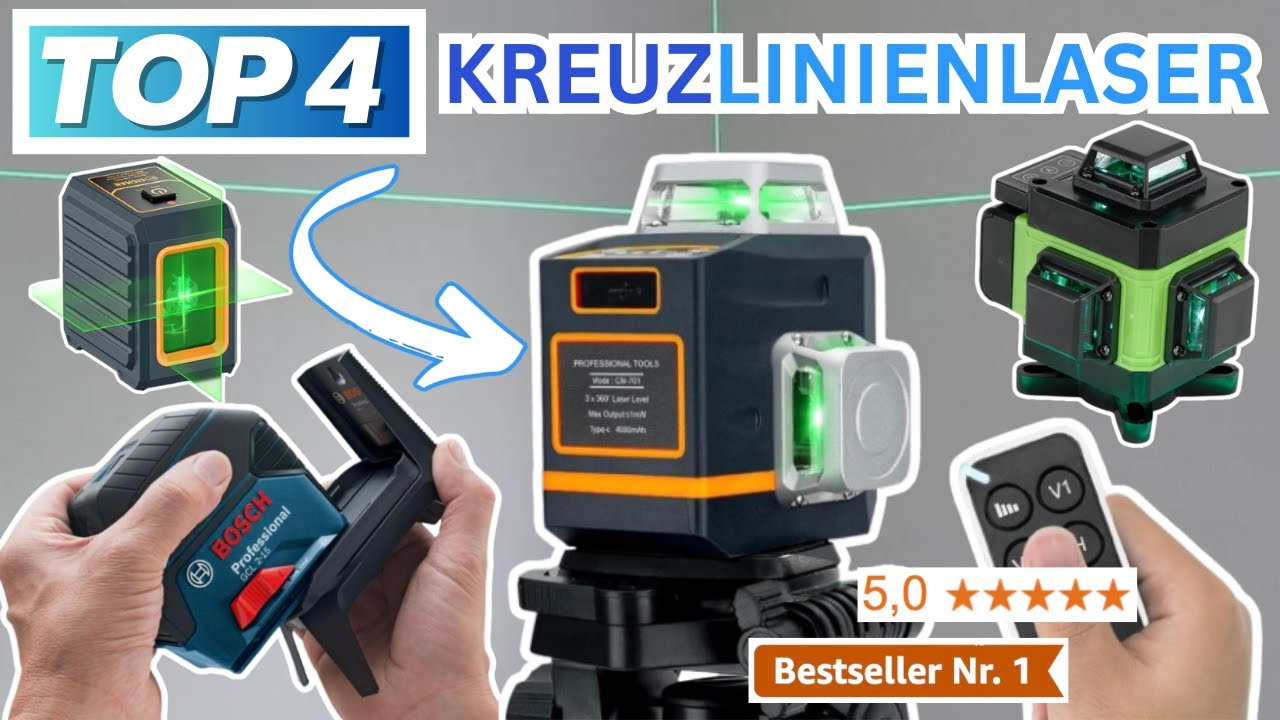Beste KREUZLINIENLASER (Testsieger 2026) | Top 4 Kreuzlinienlaser Vergleich