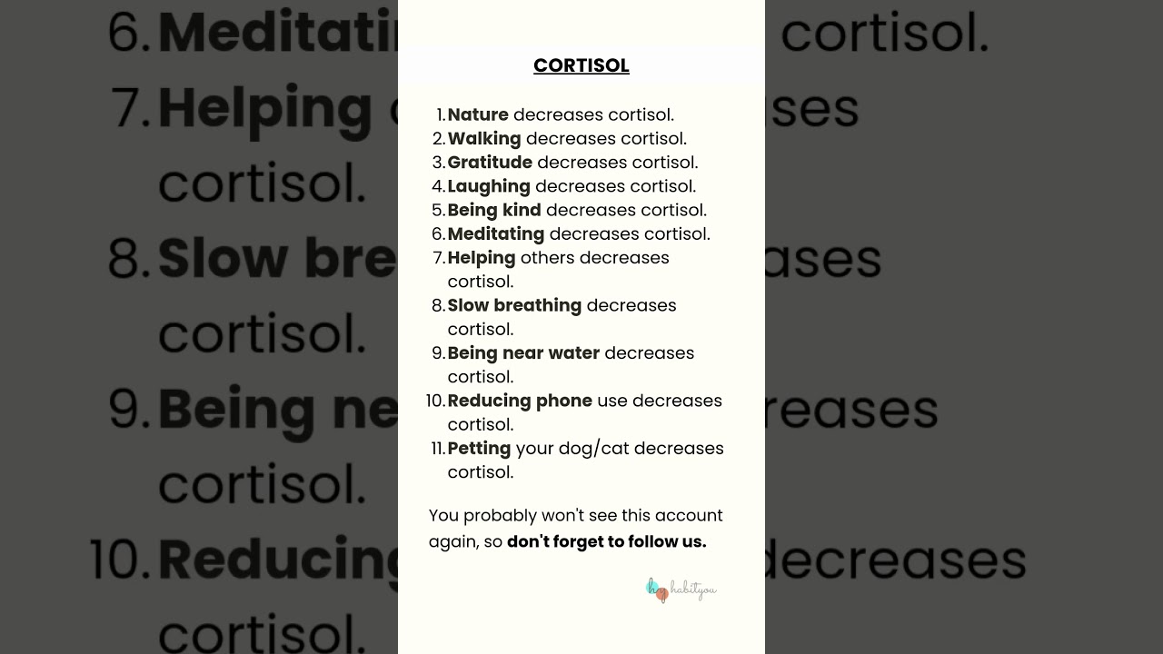 Reduce Cortisol 