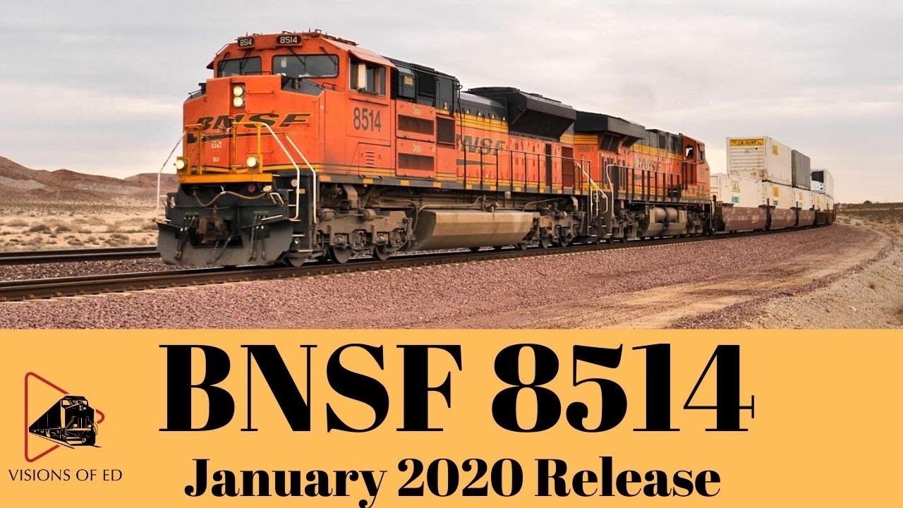 BNSF Intermodal Train Westbound Stack Train EMD SD70ACe-P4 Locomotive BNSF 8514