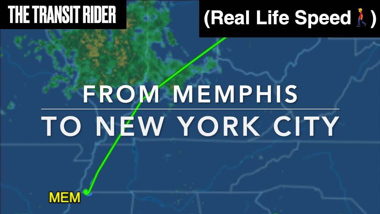 (Flight) Memphis to New York City (Real Time Speed)