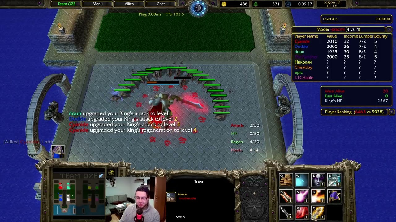 Legion TD 4vs4 Insane Game Results with Crazy Holds!