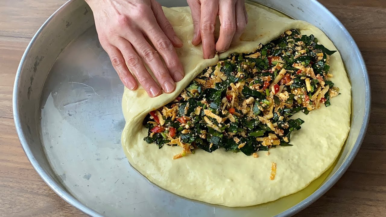 ТАКОЙ МЕТОД, ЧТО БЕЗ СКАЛКИ, БЕЗ РОЛИКА, ВКУСНЫЙ ШПИНАТ СИНИ ПИДЕ