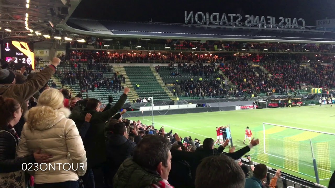 Beelden sfeer en ontlading AZ - Partizan Belgrado (28.11.2019)