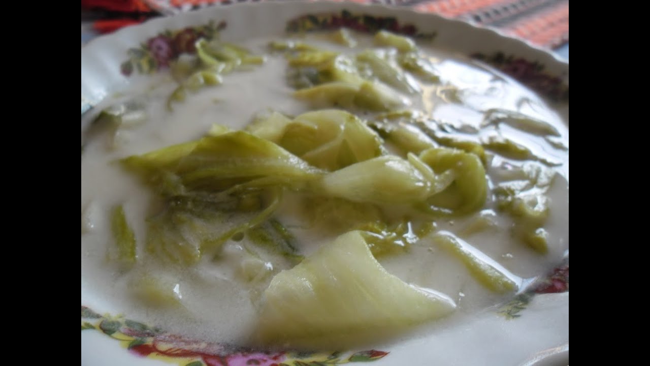 Grandma Matilda Cooking Traditional Hungarian Saláta Fözelék Cream of Lettuce Soup