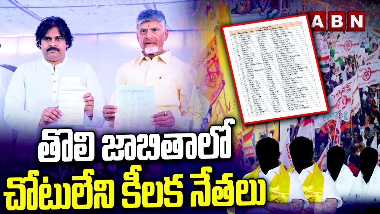 తొలి జాబితాలో చోటులేని కీలక నేతలు | TDP Janasena First List | ABN Telugu