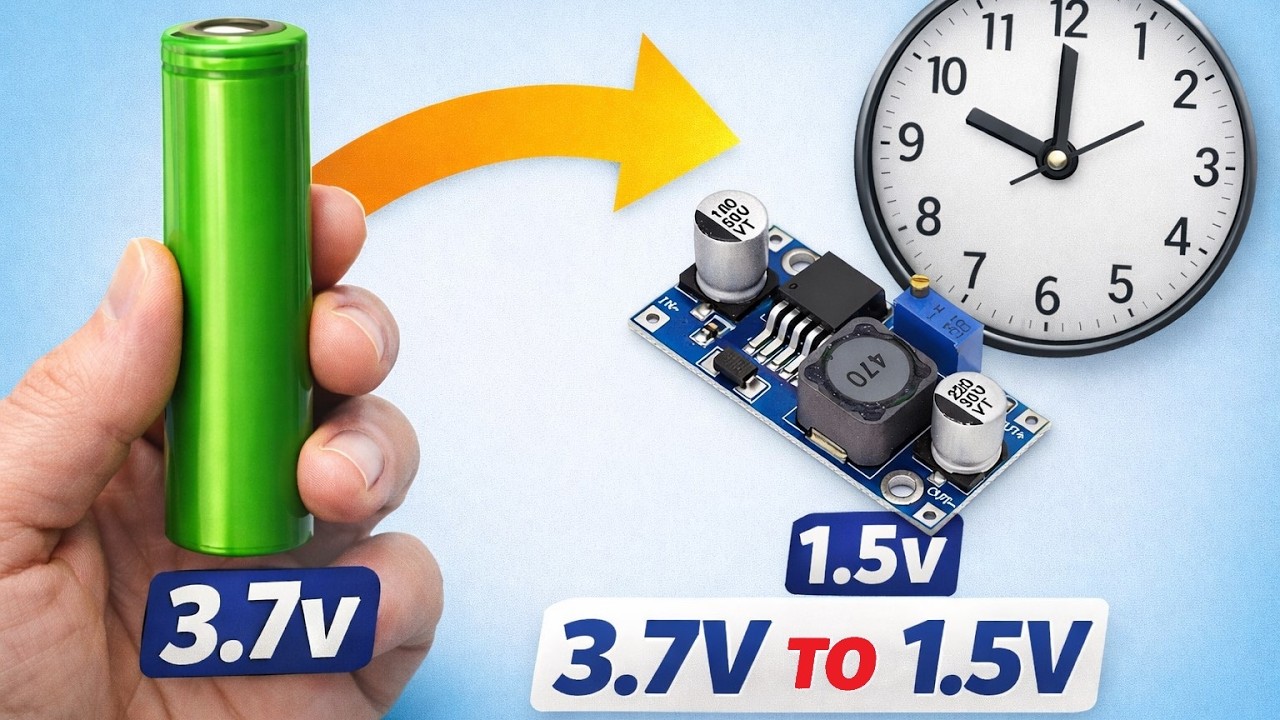 Turn a 3.7V Lithium Battery into a 1.5V | No More Disposable Batteries!