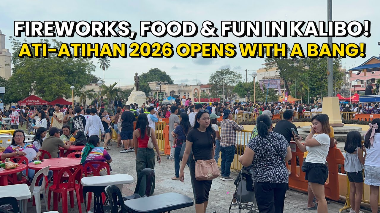Kalibo Ati Atihan Festival 2026 | Colorful Opening Salvo, Fireworks & Food Fest | Philippines 
