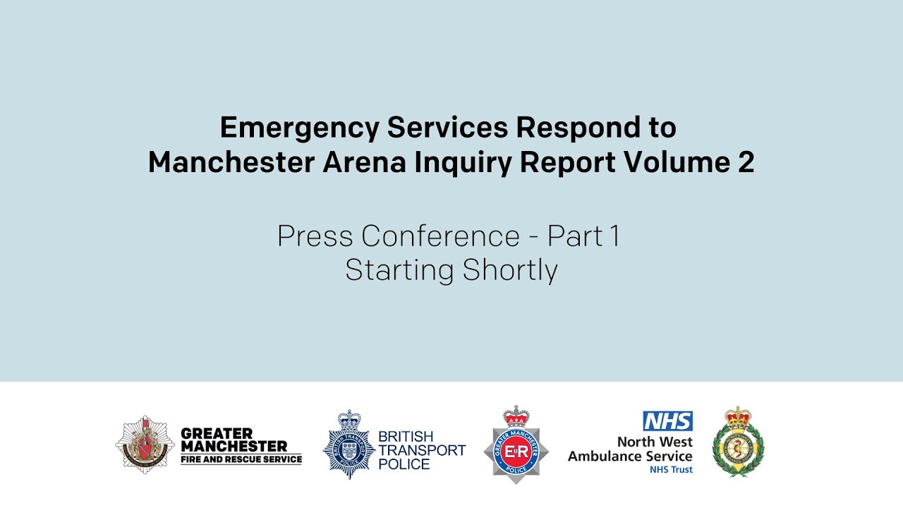 Live Press Conference | Responses to Manchester Arena Inquiry Volume Two Report