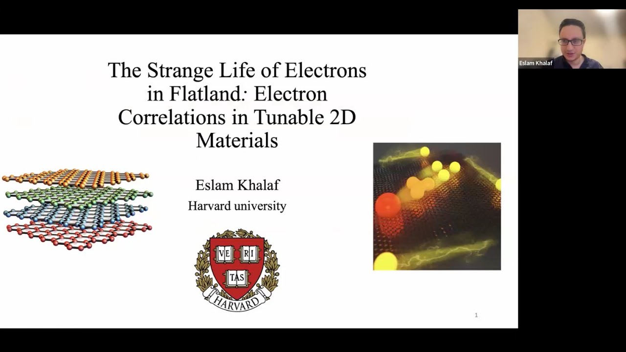مؤتمر ساف الأول للعلوم الفيزيائية / اليوم الثاني/ محاضرة د. إسلام خلف، جامعة هارفارد