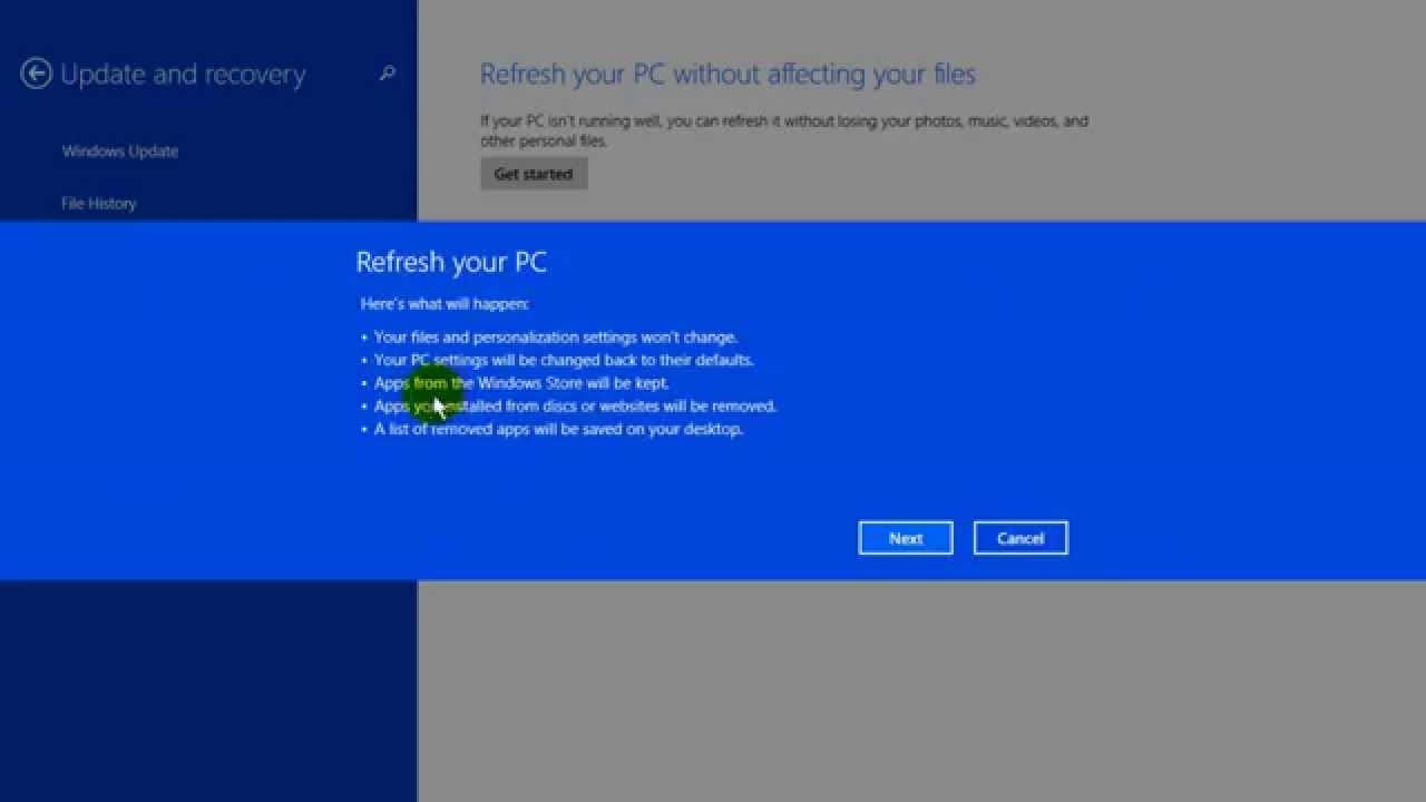 How to Reset your PC to Factory Settings - Windows 8.1 without losing data & without CD