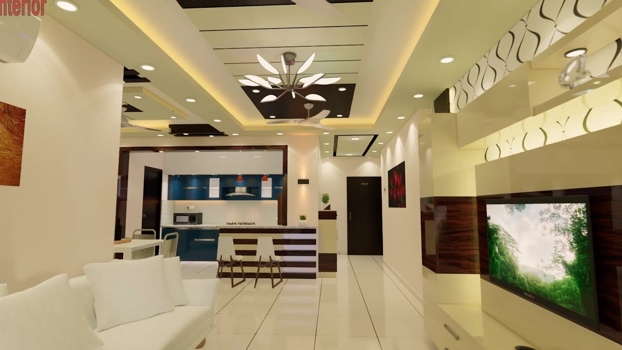 2BHK flat's luxury Interior design walkthrough.