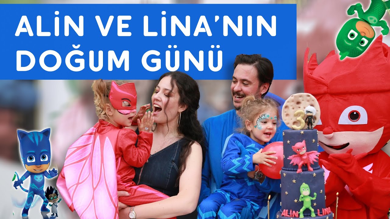 ALİN VE LİNA'NIN PİJAMASKELİLER DOĞUM GÜNÜ l KEDİ ÇOCUK'TAN SÜRPRİZ! PJ MASK