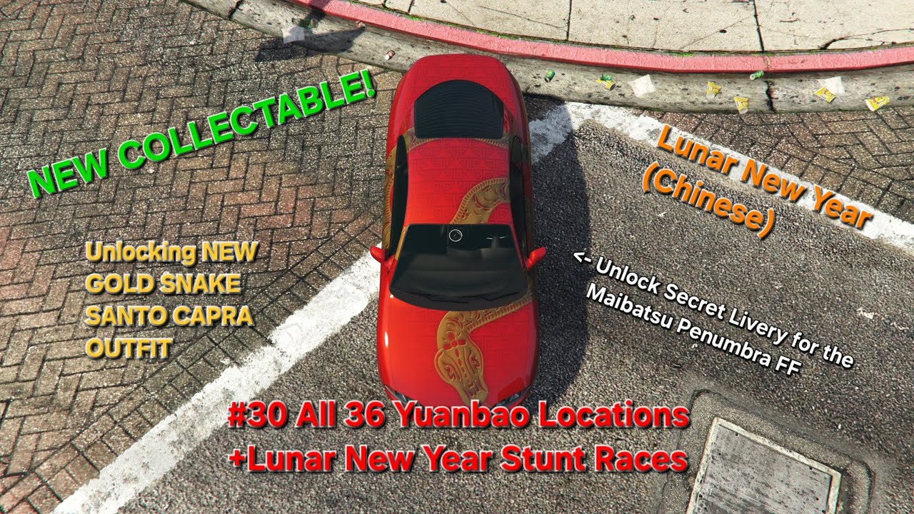 GTA 5 Online 2025: #30 All 36 Yuanbao Locations & The Lunar New Year Stunt Races