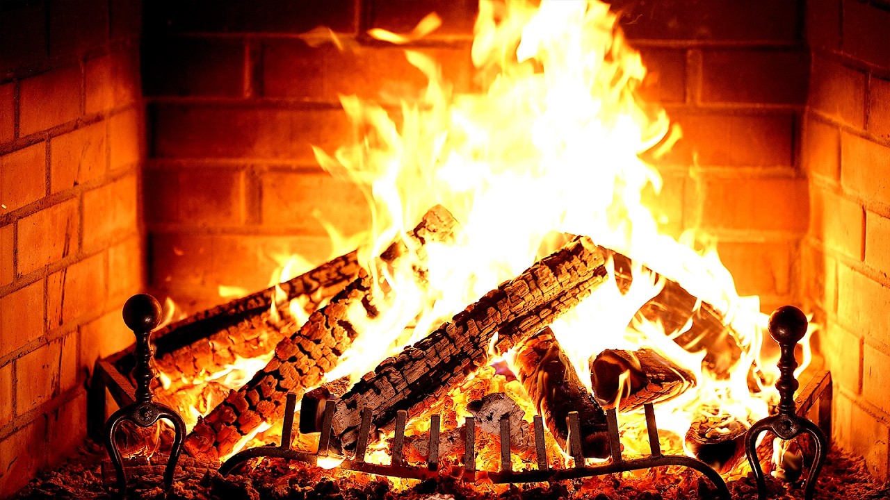 🔥 Fireplace 4K (12 HOURS). Cozy Fireplace with Burning Logs and Crackling Fire Sounds