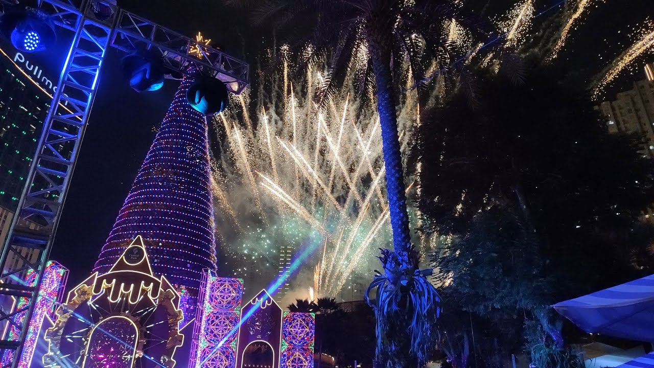 2023 Christmas Fireworks , Lighting & Laser Show at Tribeca Park Central Park Mall Jakarta Indonesia