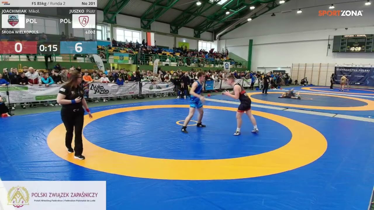 ZAPASY - (M3) Mistrzostwa Polski U15 kobiety oraz styl wolny - Koronowo 2026. Mata 3. Dzień 2.