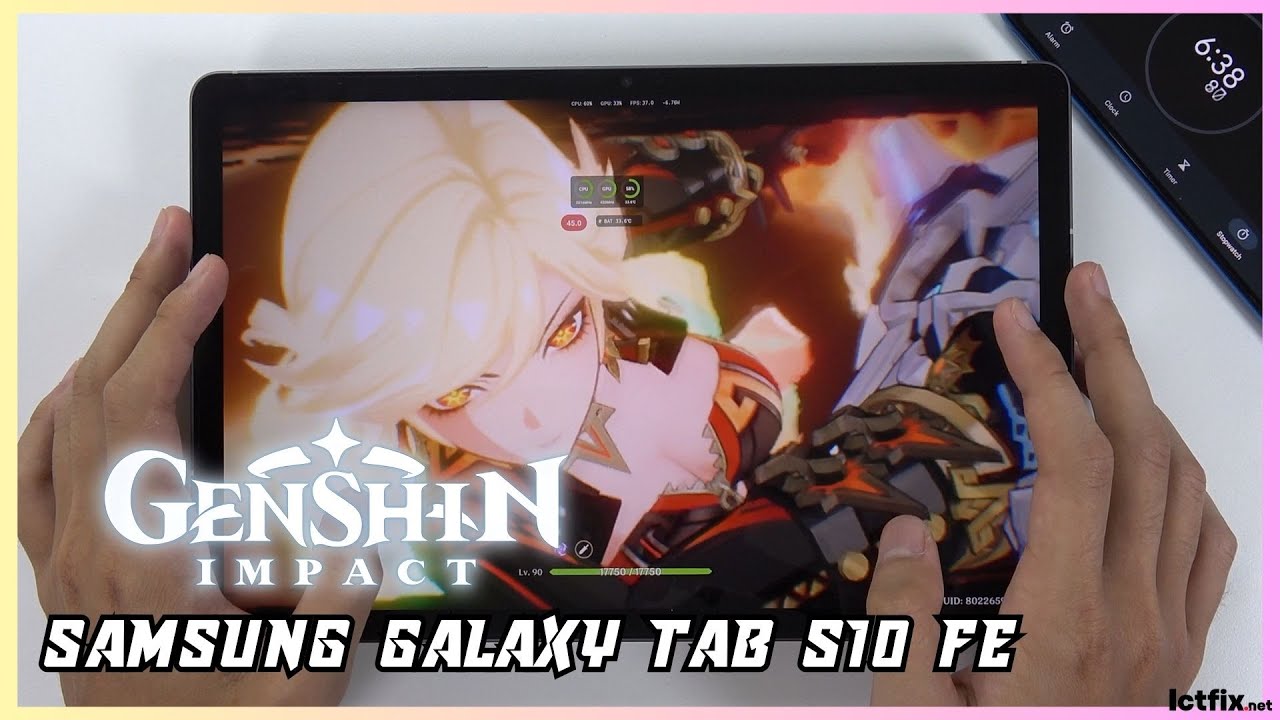 Samsung Tab S10 FE Genshin Impact Gaming test | Exynos 1580, 90Hz Display