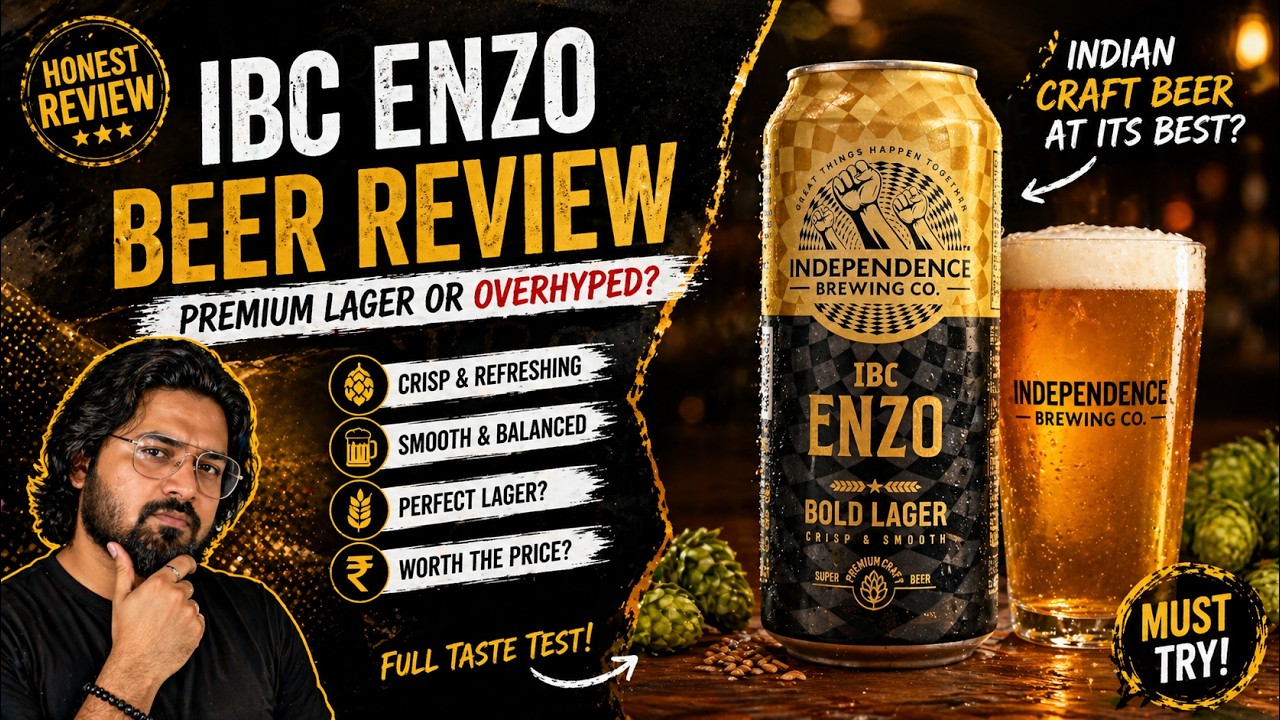 IBC ENZO Beer Review In Hindi 🍺 | Independence Brewing Company | Is This Indian Craft Beer Worth It?