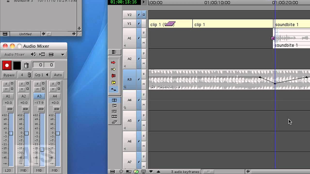 Avid Screencast #45: Audio Basics V - Audio Keyframes