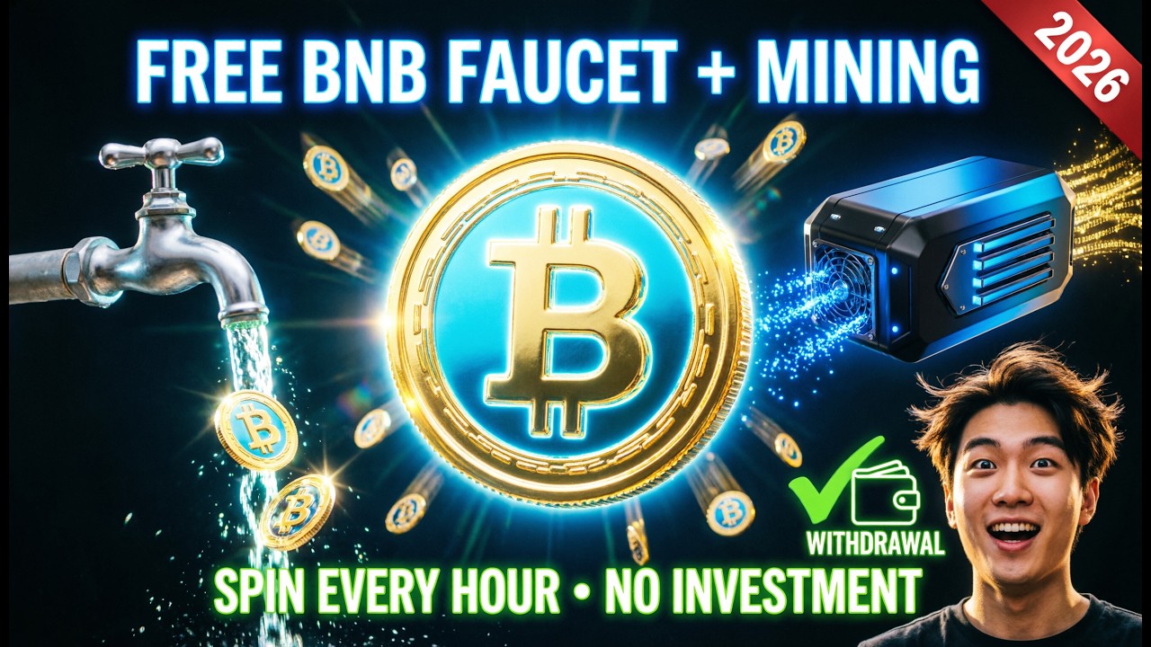 🔥 FREE BNB FAUCET + MINING ON ONE SITE! Spin Every Hour & Mine BNB Without Investment 2026 💰