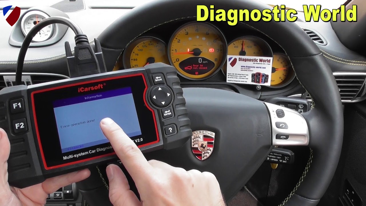 iCarsoft POR V2.0 Porsche Check Engine Reset Diagnose Official Demonstration