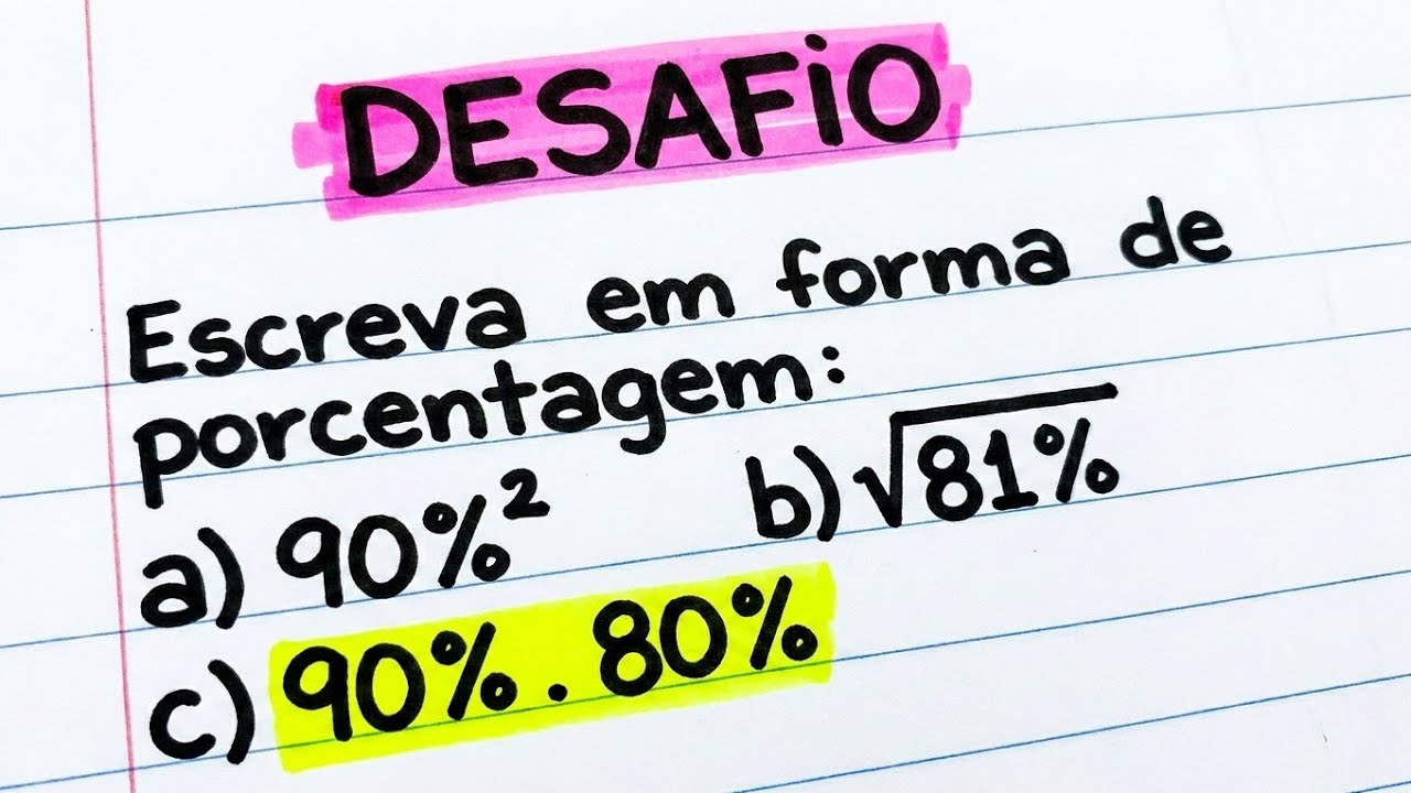 Como Calcular e Escrever em Forma de Porcentagem