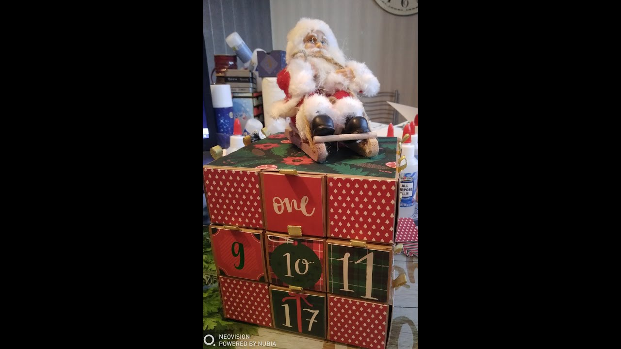 {{{Présentation}}} calendrier avent cube  avec boites actions