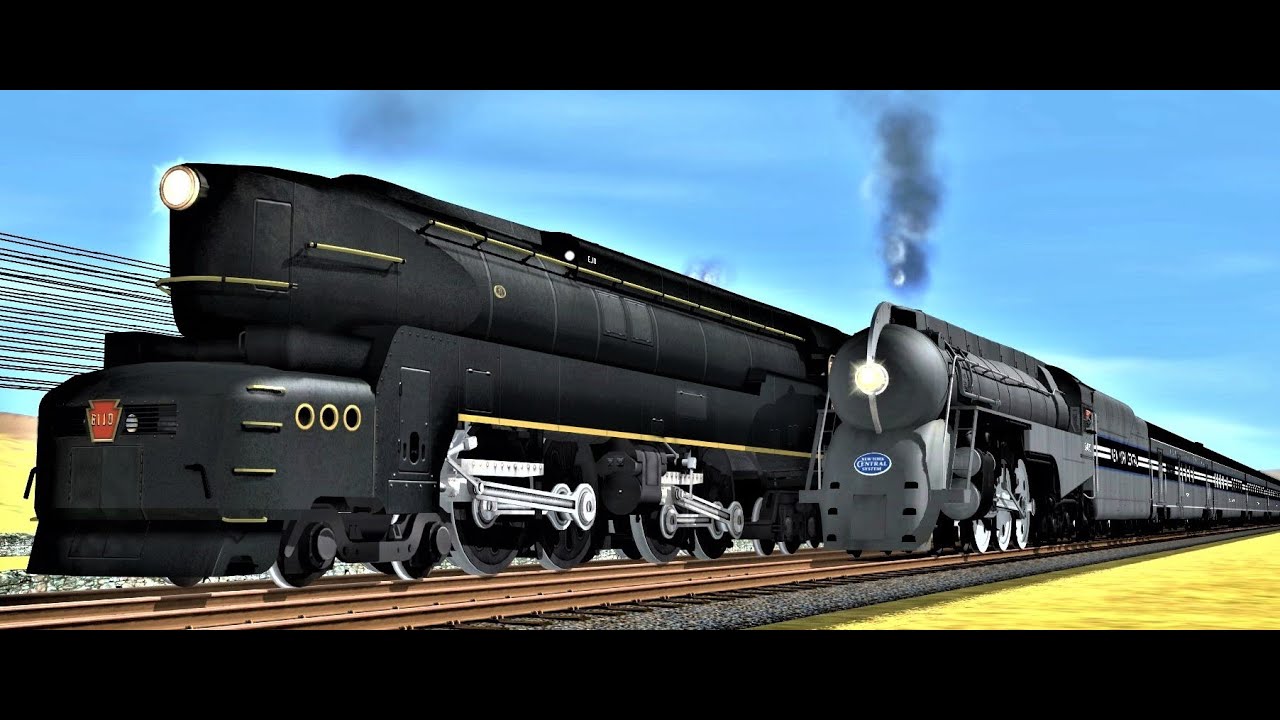 Streamlined PRR T1 6110 (126mph) vs NYC Dreyfuss Hudson (108mph) - Trainz
