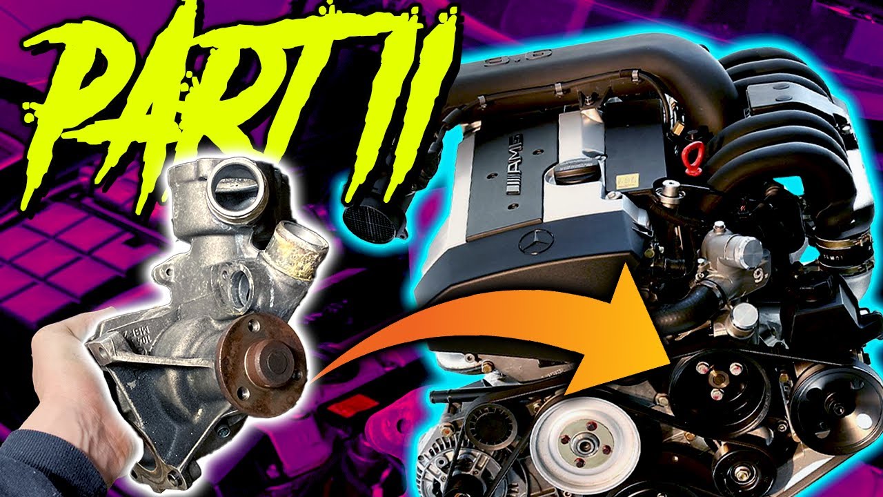 How To Replace a Water Pump - PART TWO - C36 AMG M104