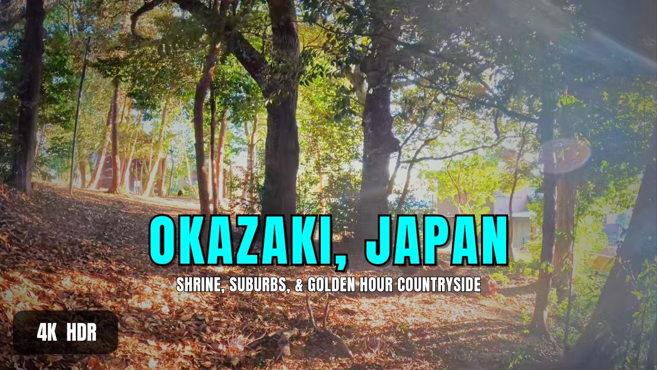 Japan 4K Walk &mdash; Okazaki Shrine, Suburbs & Golden Hour Countryside
