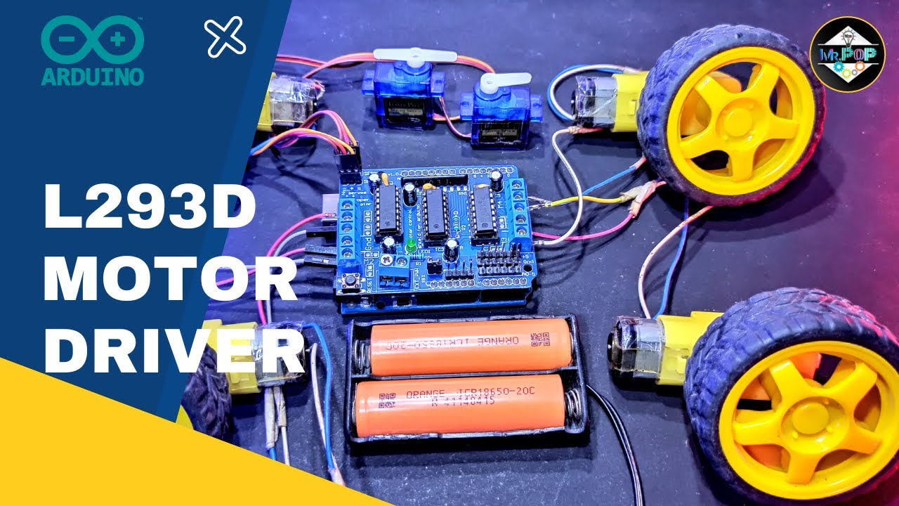 Arduino L293d tutorial: How to test L293D motor driver shield