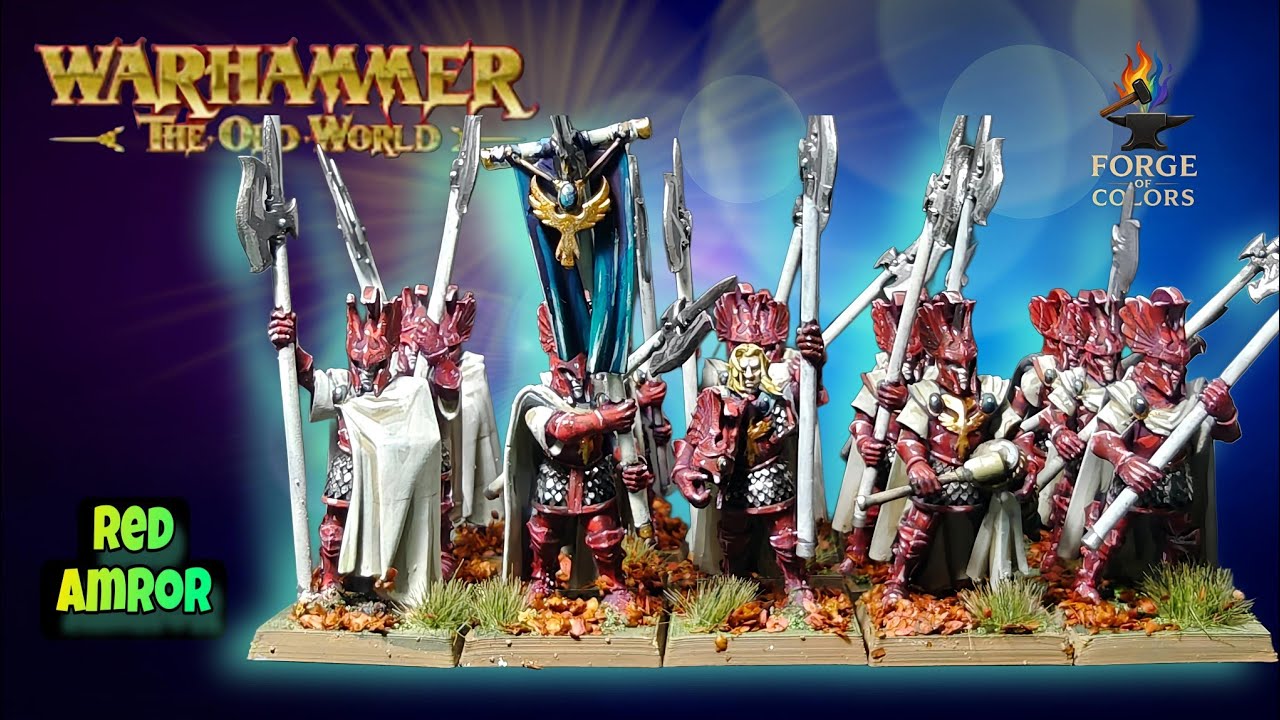 Painting Phoenix Guard with Red Armor | High Elves – Warhammer The Old World
