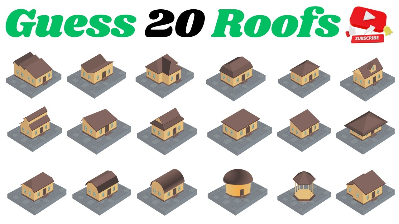 Guess 20 Types of Roofs Names with Pictures || Types of Roofs || Near Education