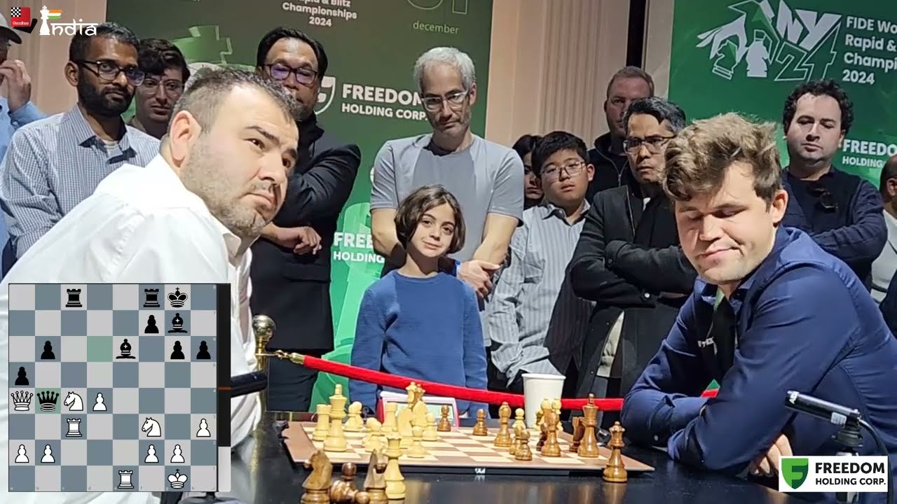 When Clock starts late - Shakhriyar Mamedyarov vs Magnus Carlsen | World Blitz 2024