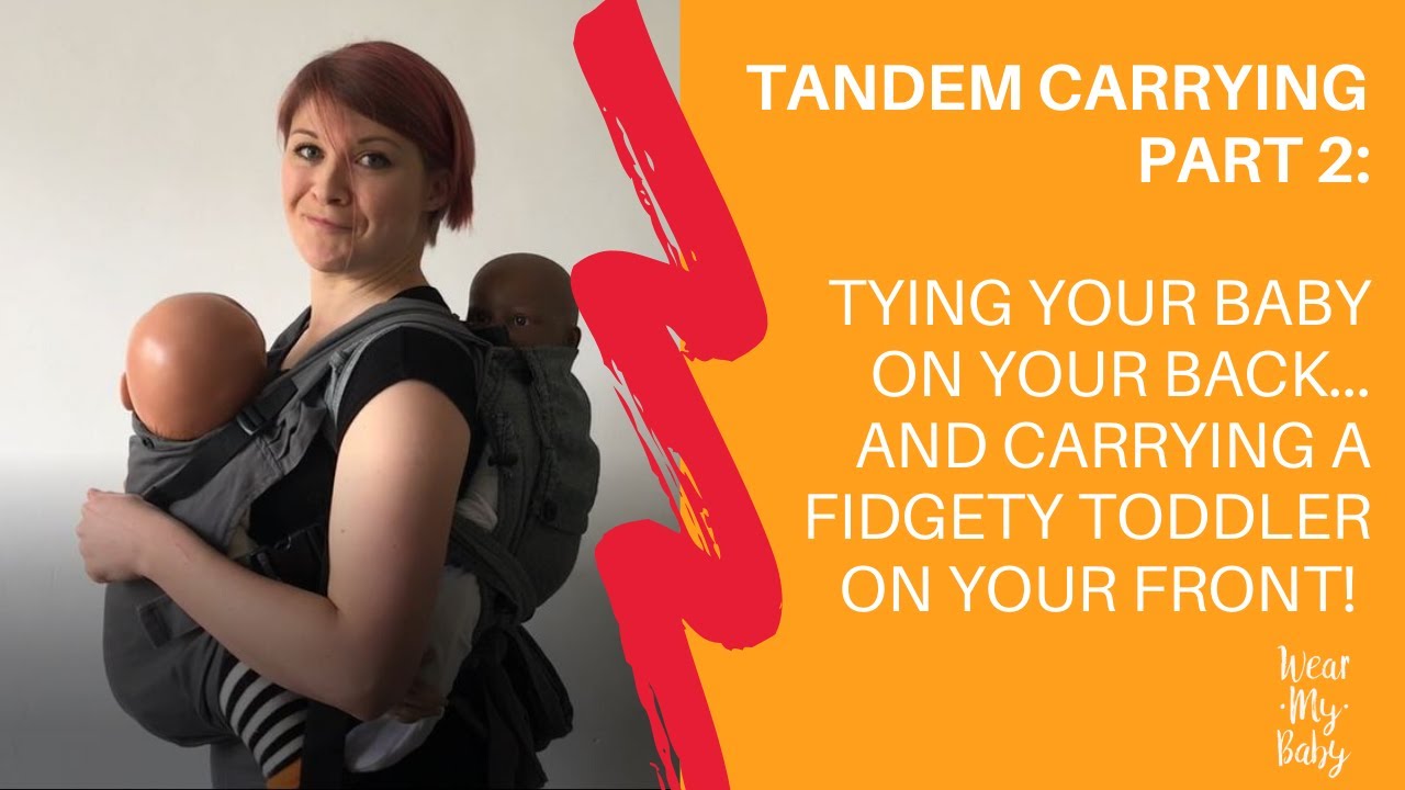 Tandem Babywearing Part 2: Toddler on front (soft structured carrier) & Baby on back (Meh Dai)