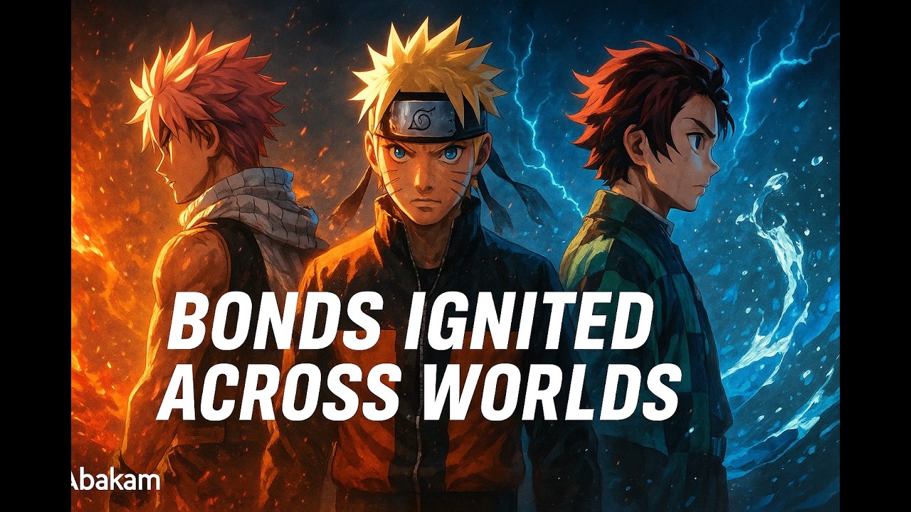 Natsu, Naruto & Tanjiro Kamado Tribute Song | Bonds Ignited Across Worlds — Abakam
