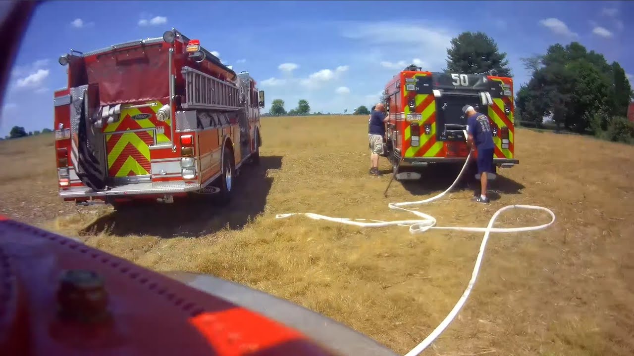 Engine 502 and TAC 50 Assist Station 54 With Small Field Fire *Helmet Cam*