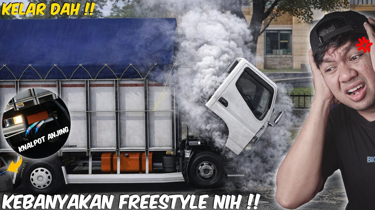 Mesin Canter Njeblug‼️Review Mod Bussid Herex Knalpot Anjing.