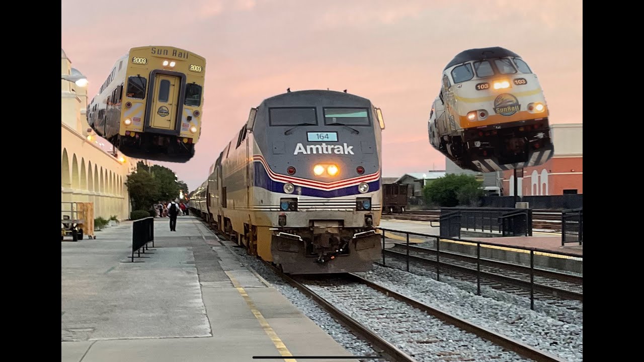 Amtrak + Sunrail Railfanning At Orlando FT: AMTK 164
