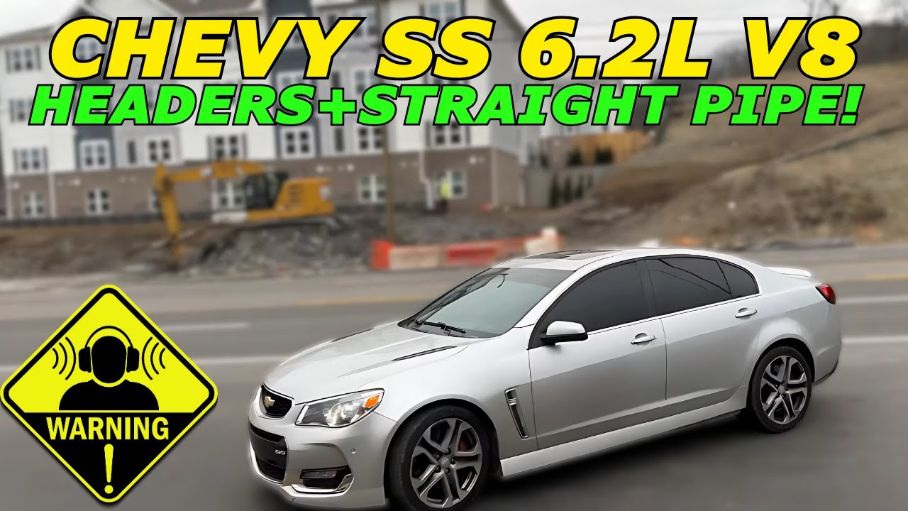 2017 Chevy SS/ HOLDEN 6.2L V8 Exhaust Sound w/ Headers & Straight Pipes!