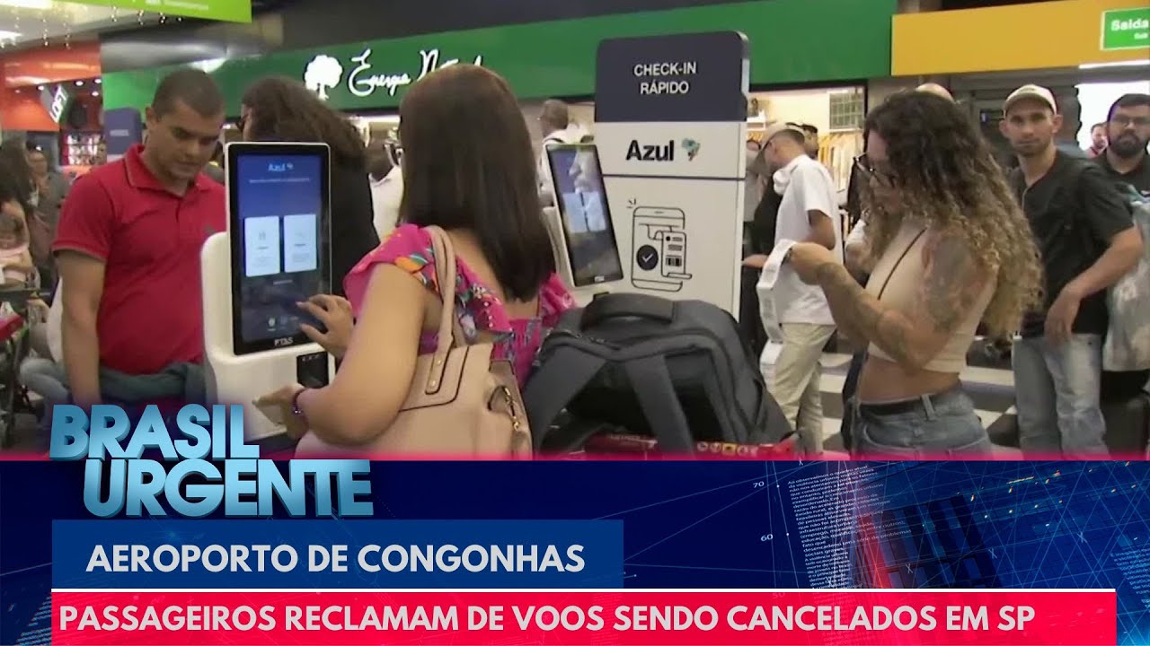Passageiros reclamam de voos sendo cancelados em aeroporto em SP | Brasil Urgente